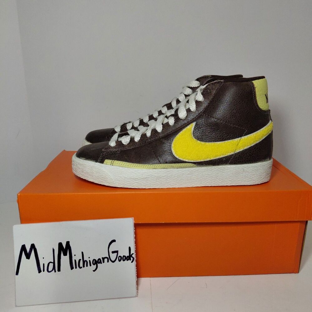 Nike Blazer High Supreme Baroque Brown Zest Yellow Size 9 (2007) DEAD STOCK ⚰️